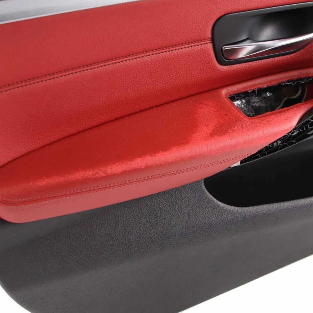 BMW F36 LCI Door Card Front Left N/S Lining Trim Panel Red Leather - SKU 7347169 - Part number 7347169