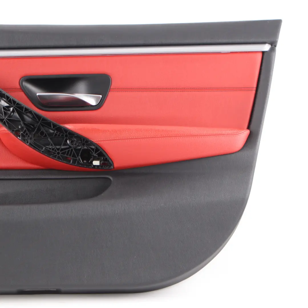 BMW F36 LCI Door Card Front Right O/S Lining Trim Panel Red Leather - SKU 7347170 - Part number 7347170