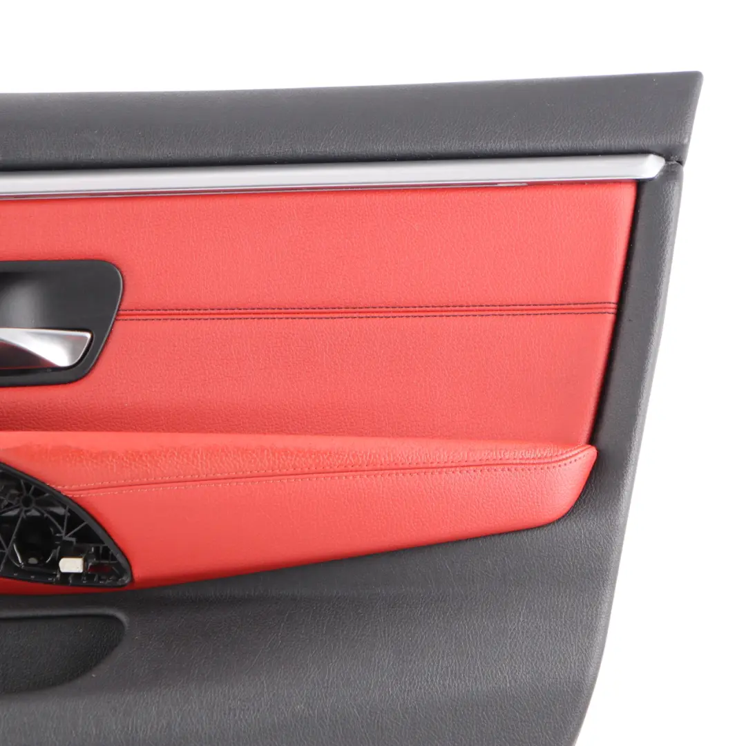 BMW F36 LCI Door Card Front Right O/S Lining Trim Panel Red Leather - SKU 7347170 - Part number 7347170