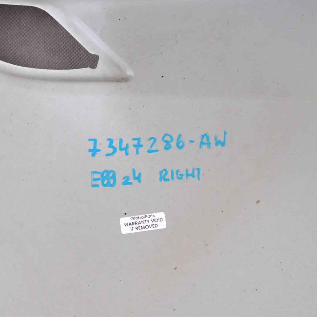 Side Wing Panel Front Right O/S Fender Alpinweiss Alpine White - 300 to BMW Z4 E89 with Part number 7347286 BMW Z4 E89 Side Wing Panel Front Right O/S Fender Alpinweiss Alpine White - 300 - SKU 7347286-AW - Part number 7347286