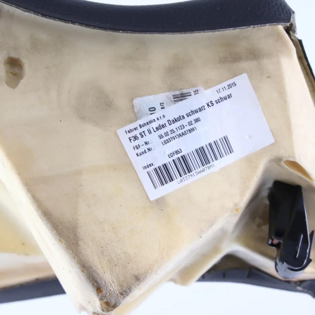 BMW F36 Acabado Asiento Trasero Izquierdo Tapa Lateral Cuero Negro - SKU 7347522 - Número de pieza 7347522