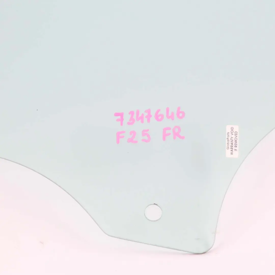 Finestrino Verde Porta Anteriore Destra O/S AS2 per BMW X3 F25 con numero di parte 7347646 BMW X3 F25 Finestrino Verde Porta Anteriore Destra O/S AS2 - SKU 7347646 - Numero di parte 7347646