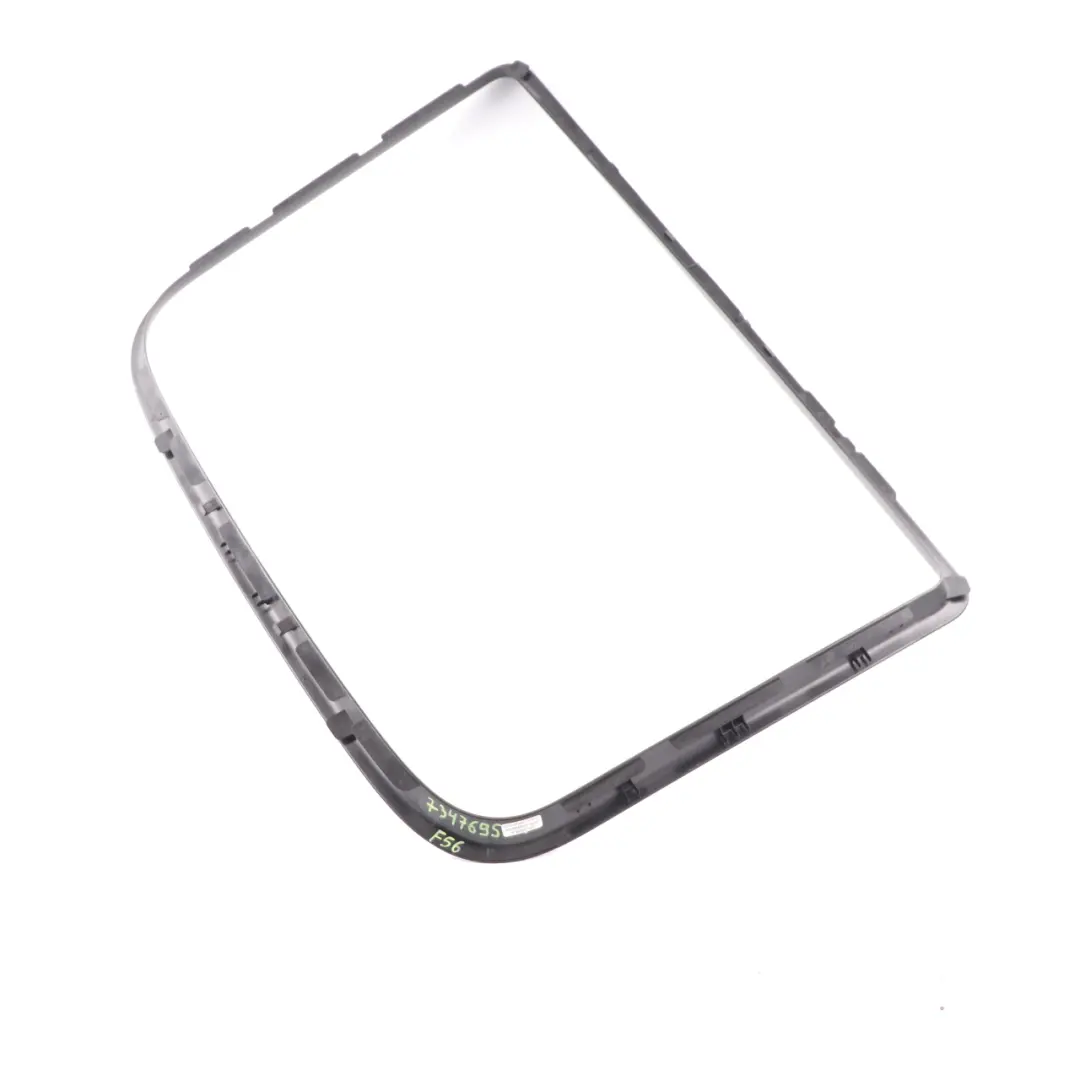 Garniture toit panoramique Toit ouvrant verre Cadre avant bandeau pour Mini F56 F60 à propos du numéro de pièce 7347695 Mini F56 F60 Garniture toit panoramique Toit ouvrant verre Cadre avant bandeau - SKU 7347695 - Numéro de pièce 7347695