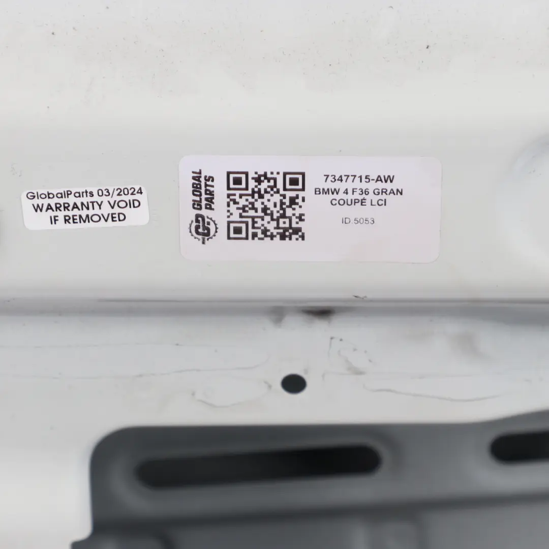 BMW F36 Door Rear Left N/S Alpinweiss 3 Alpine White - 300 - SKU 7347715-AW - Part number 7347715