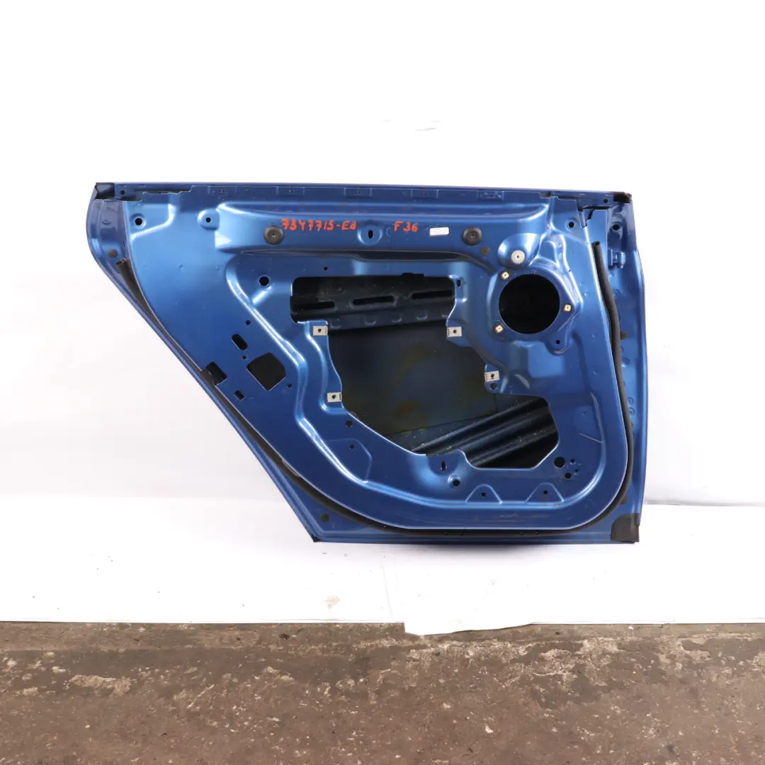Door Rear Left N/S Estorilblau Estoril Blue Metallic - B45 to BMW F36 with Part number 7347715 BMW F36 Door Rear Left N/S Estorilblau Estoril Blue Metallic - B45 - SKU 7347715-EB - Part number 7347715