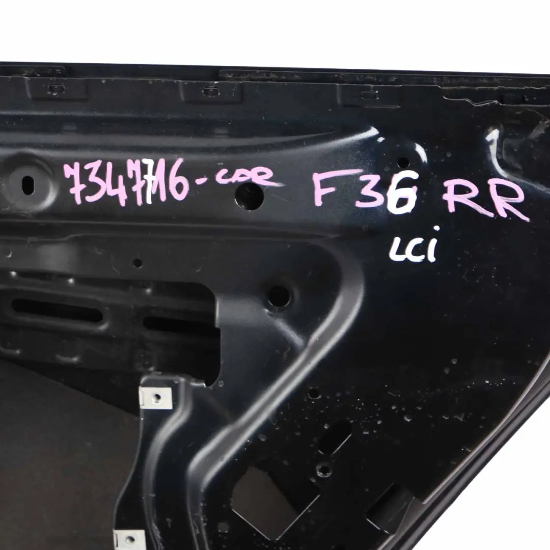 BMW F36 Door Rear Right O/S Carbonschwarz Carbon Black Metallic - 416 - SKU 7347716-CAR - Part number 7347716