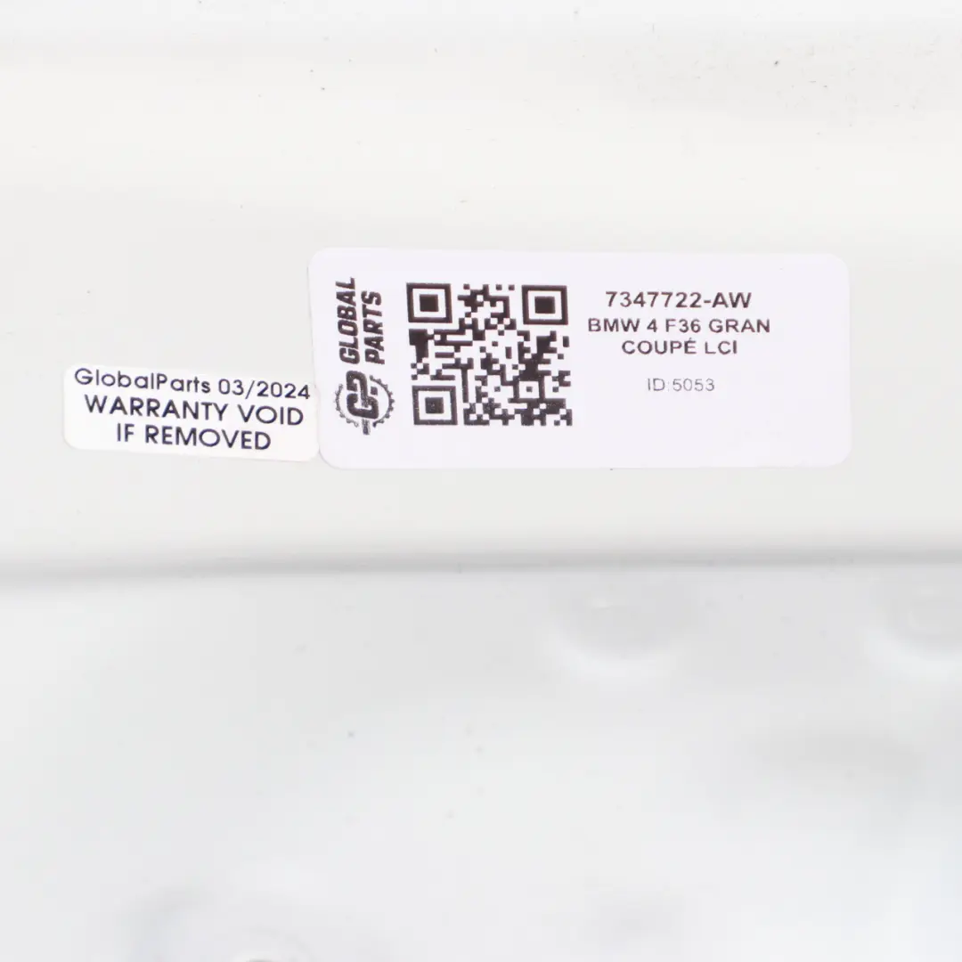 BMW F36 Door Front Right O/S Alpinweiss Alpine White 3 - 300 - SKU 7347722-AW - Part number 7347722