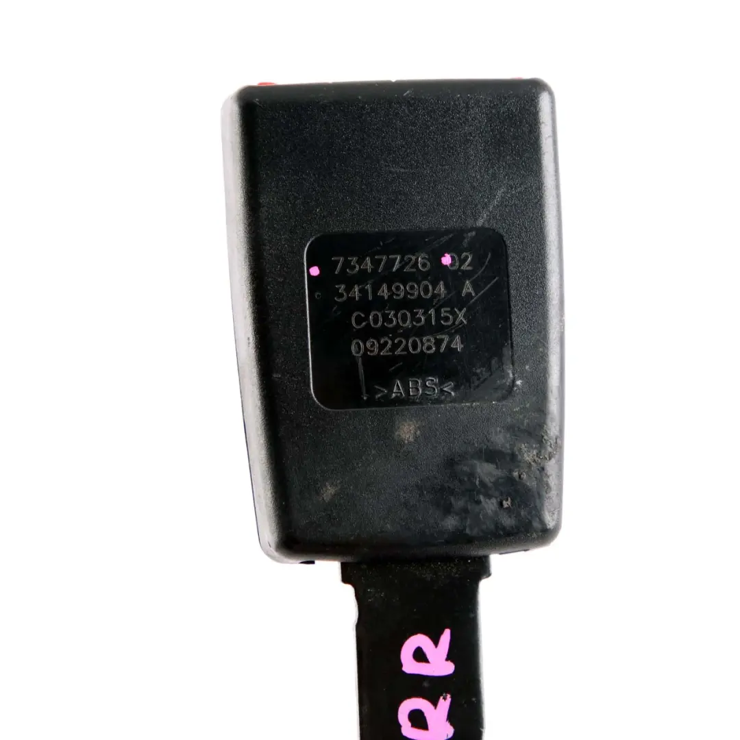 Lower Belt BMW i3 I01 Tensioner Buckle Rear Right O/S to Seat with Part number 7347726 Seat Lower Belt BMW i3 I01 Tensioner Buckle Rear Right O/S - SKU 7347726 - Part number 7347726