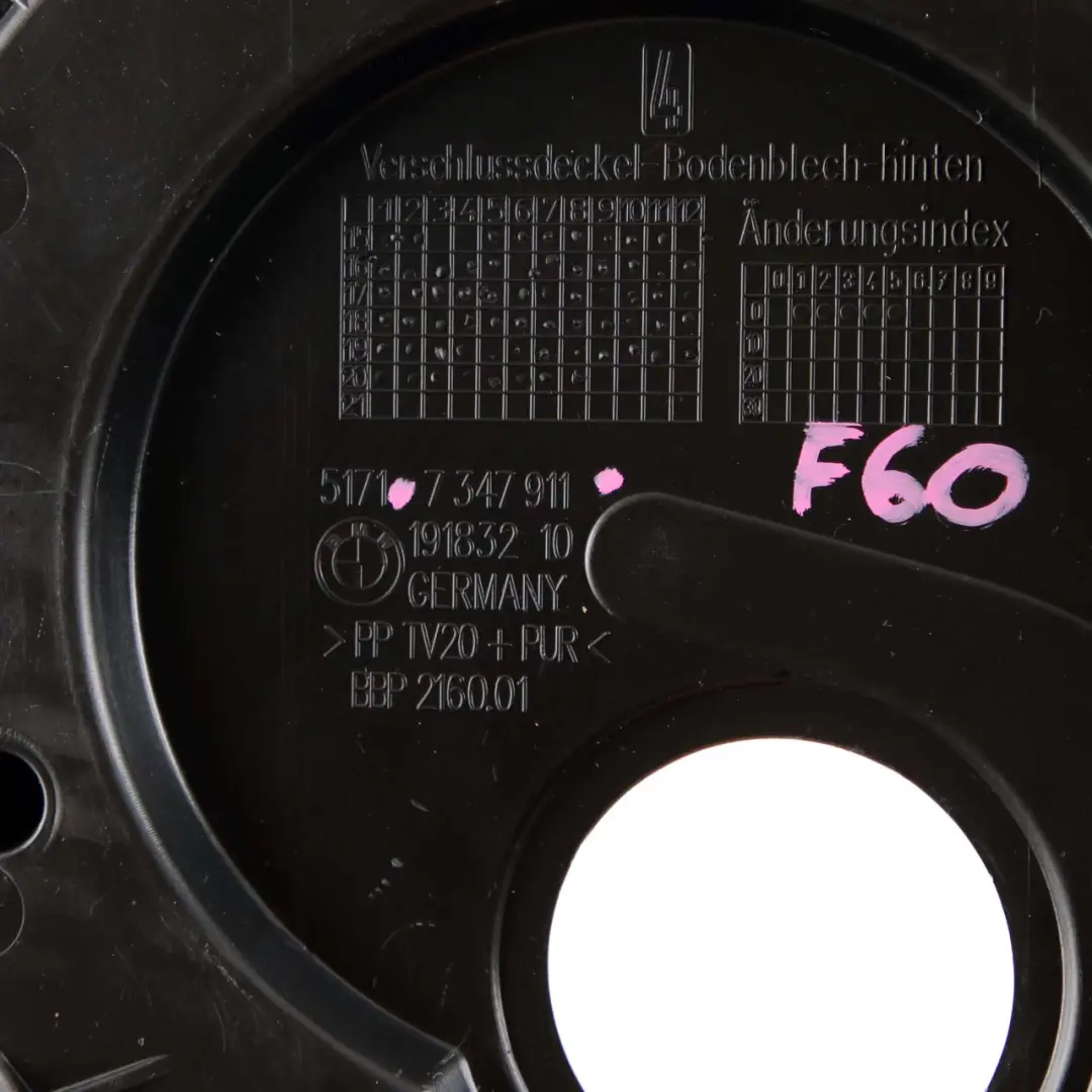 Verkleidung Abdeckung Boden BMW F40 F45 F46 Mini F60 Rückwand für mit Teilenummer 7347911 Verkleidung Abdeckung Boden BMW F40 F45 F46 Mini F60 Rückwand - SKU 7347911 - Teilenummer 7347911