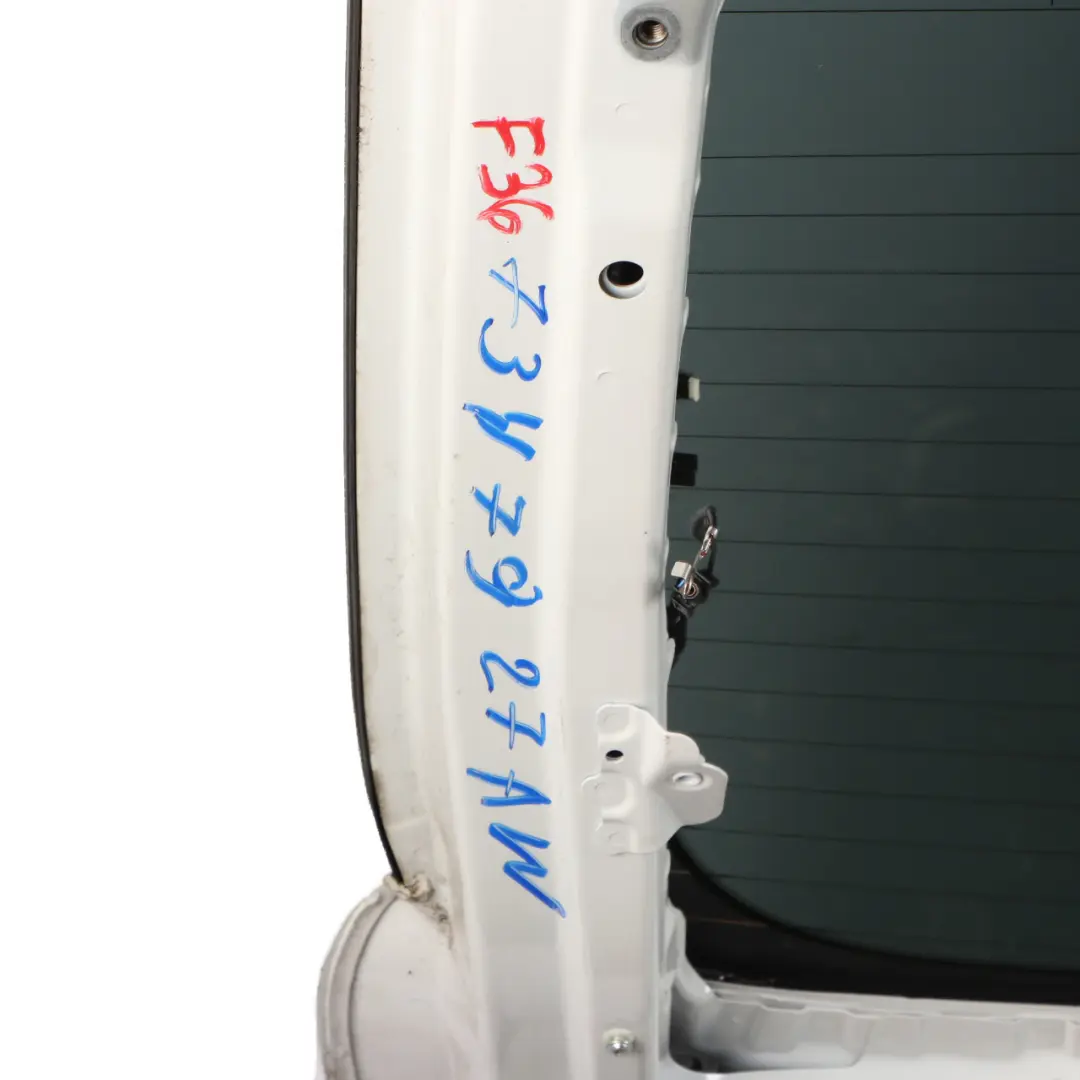 Boot Trunk Lid Rear Tailgate Panel Alpinweiss Alpine White 3 - 300 to BMW F36 with Part number 7347927 BMW F36 Boot Trunk Lid Rear Tailgate Panel Alpinweiss Alpine White 3 - 300 - SKU 7347927-AW - Part number 7347927