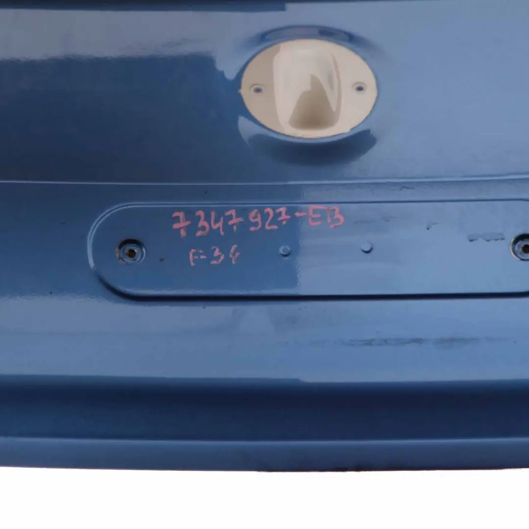 BMW F36 Boot Trunk Lid Rear Tailgate Panel Estorilblau Estoril Blue - B45 - SKU 7347927-EB - Part number 7347927