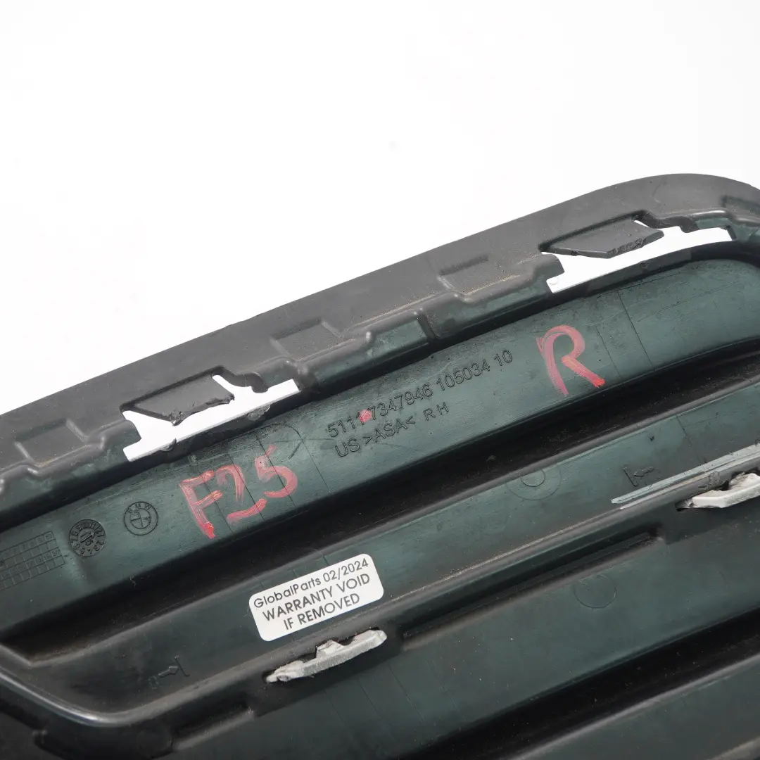 X-Line Parachoques Delantero Rejilla Cubierta Recorte Derecho para BMW X3 F25 con número de pieza 7347946 BMW X3 F25 X-Line Parachoques Delantero Rejilla Cubierta Recorte Derecho - SKU 7347946 - Número de pieza 7347946