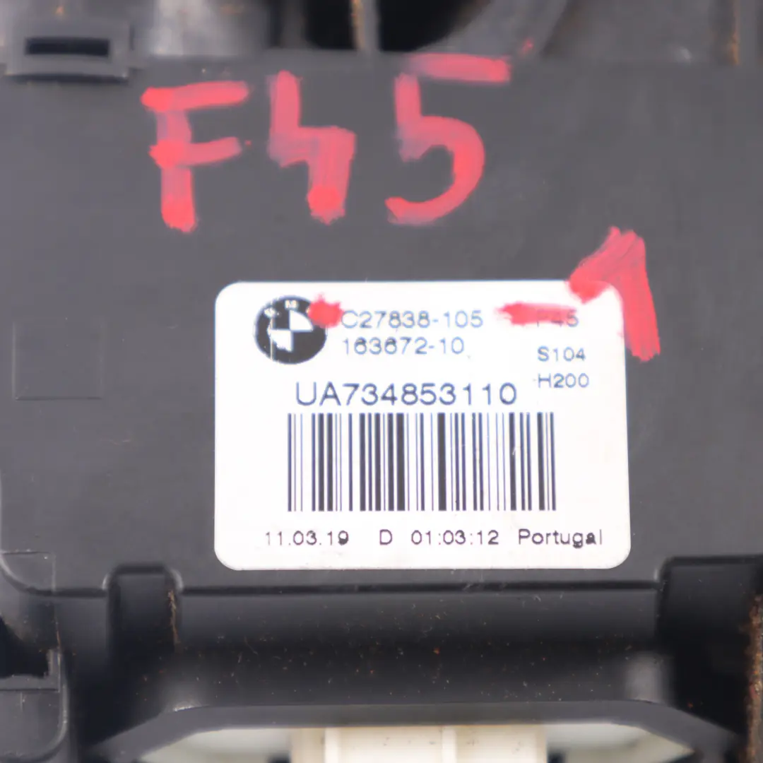 Attuatore motore serratura portellone bagagliaio automatico per BMW F45 F46 con numero di parte 7348531 BMW F45 F46 Attuatore motore serratura portellone bagagliaio automatico - SKU 7348531 - Numero di parte 7348531