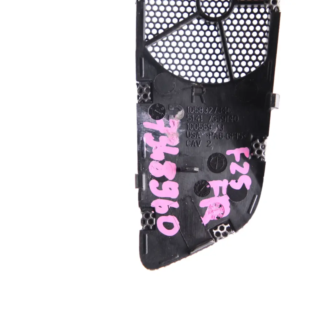 Speaker Cover BMW X3 F25 X4 F26 Trim Door Card Black Front Right O/S 7359140 to with Part number 7348960 Speaker Cover BMW X3 F25 X4 F26 Trim Door Card Black Front Right O/S 7359140 - SKU 7348960 - Part number 7348960