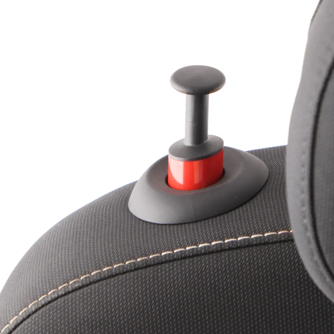 Respaldo Asiento Trasero Derecho Funda Respaldo Tela Firework Negro para Mini F55 con número de pieza 7349312 Mini F55 Respaldo Asiento Trasero Derecho Funda Respaldo Tela Firework Negro - SKU 7349312 - Número de pieza 7349312