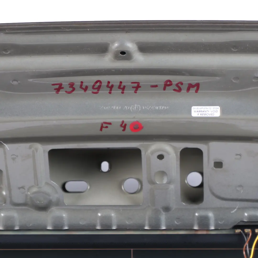 Boot Trunk Lid Tailgate Platinsilber Platinum Silver Metallic - C08 to BMW F46 with Part number 7349447 BMW F46 Boot Trunk Lid Tailgate Platinsilber Platinum Silver Metallic - C08 - SKU 7349447-PSM - Part number 7349447