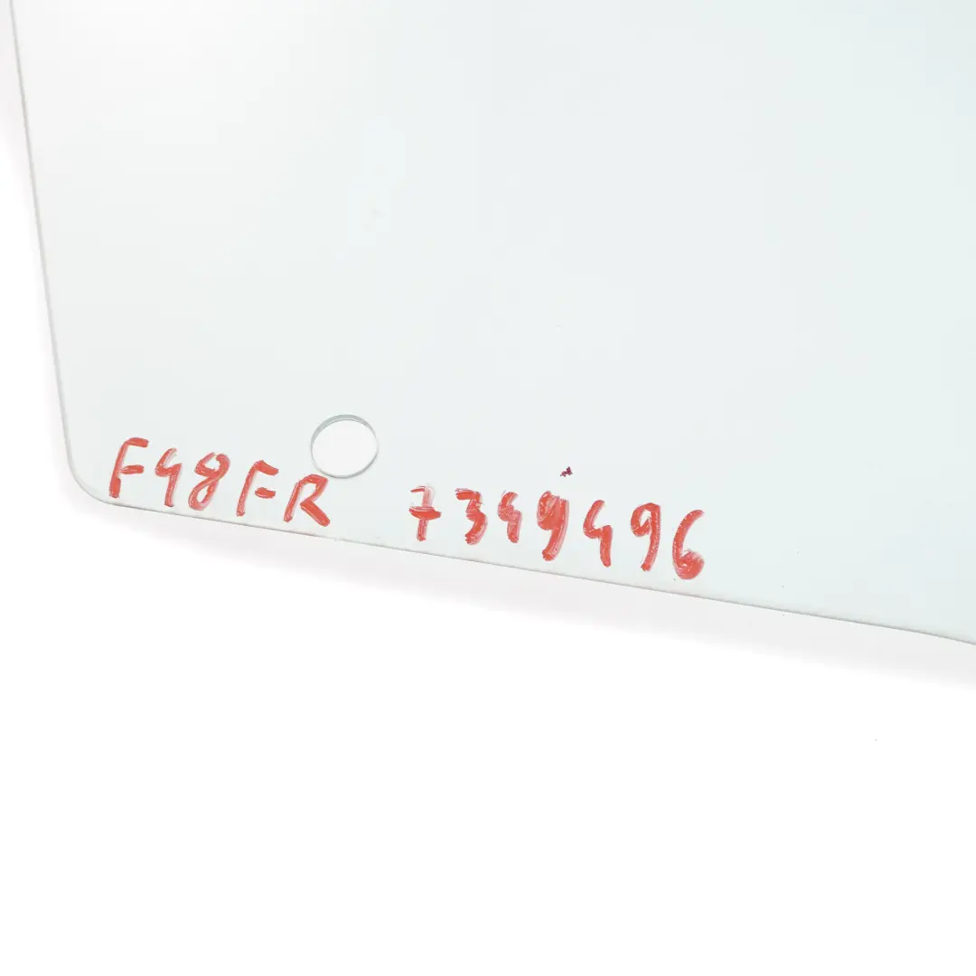 Side Window Glass Door Front Right O/S Glazing Green AS2 to BMW X1 F48 with Part number 7349496 BMW X1 F48 Side Window Glass Door Front Right O/S Glazing Green AS2 - SKU 7349496 - Part number 7349496