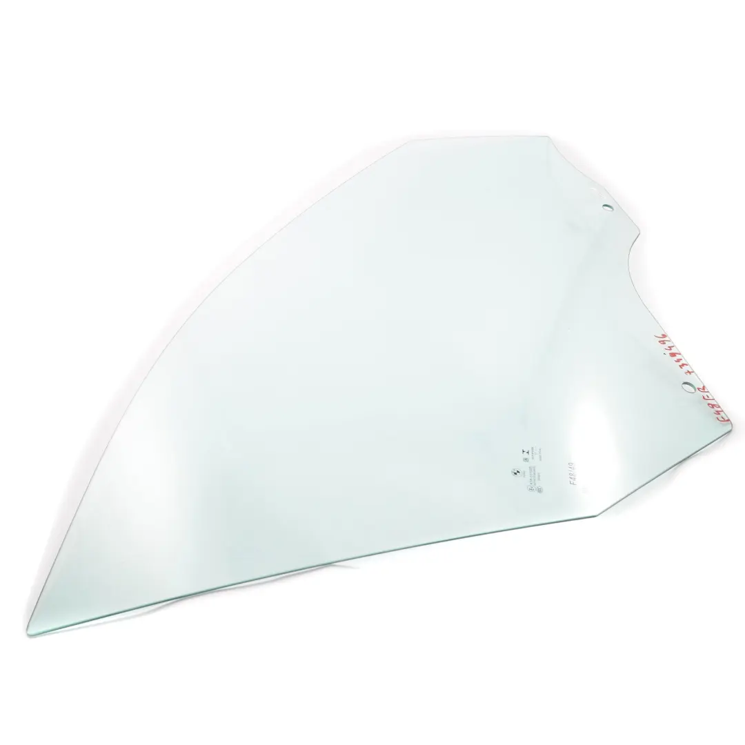 Vidrio Ventana Lateral Puerta Delantera Derecha Verde AS2 para BMW X1 F48 con número de pieza 7349496 BMW X1 F48 Vidrio Ventana Lateral Puerta Delantera Derecha Verde AS2 - SKU 7349496 - Número de pieza 7349496