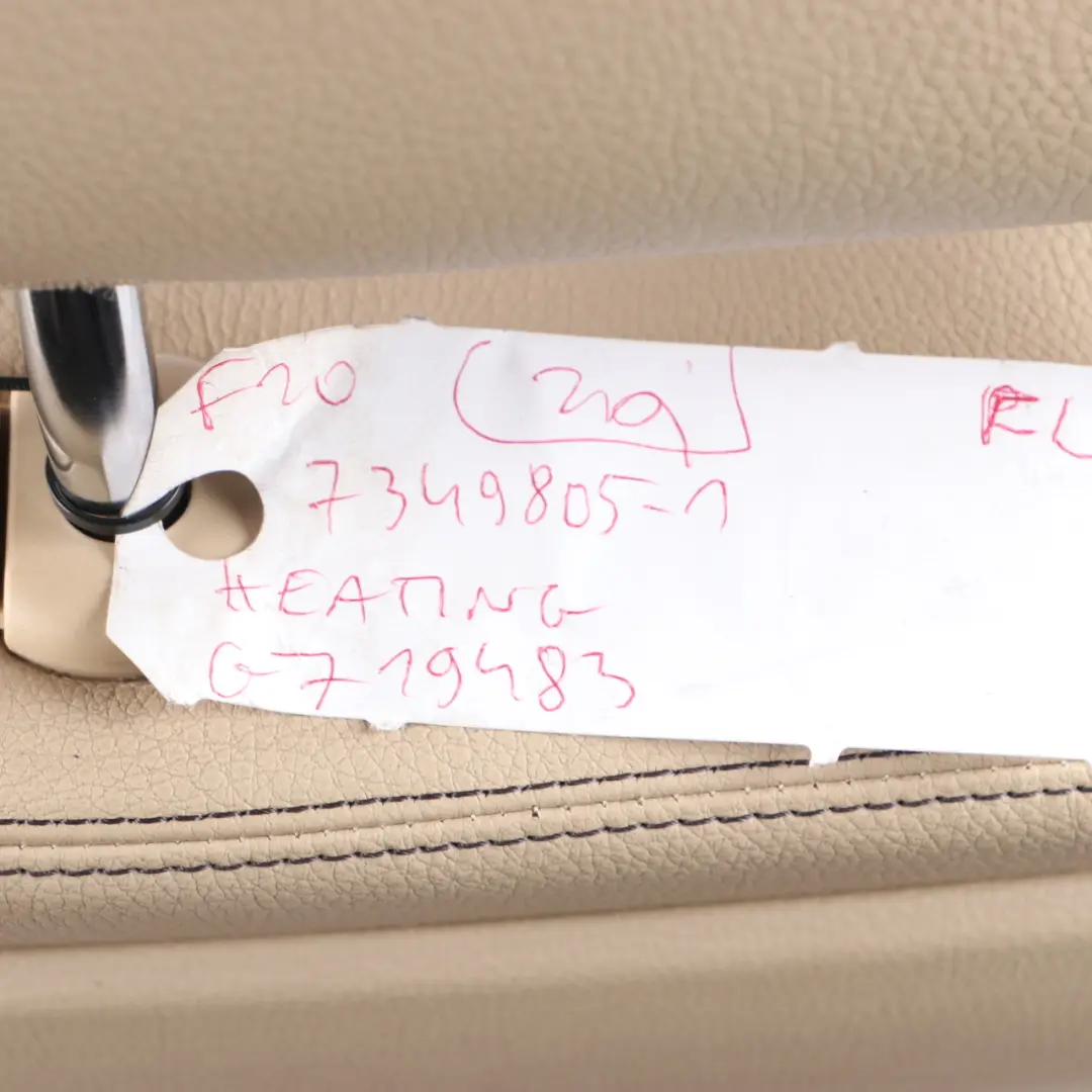 Front Seat BMW F10 F11 LCI Left N/S Heated Electric Leather Dakota Veneto Beige to with Part number 7349805 Front Seat BMW F10 F11 LCI Left N/S Heated Electric Leather Dakota Veneto Beige - SKU 7349805-1 - Part number 7349805