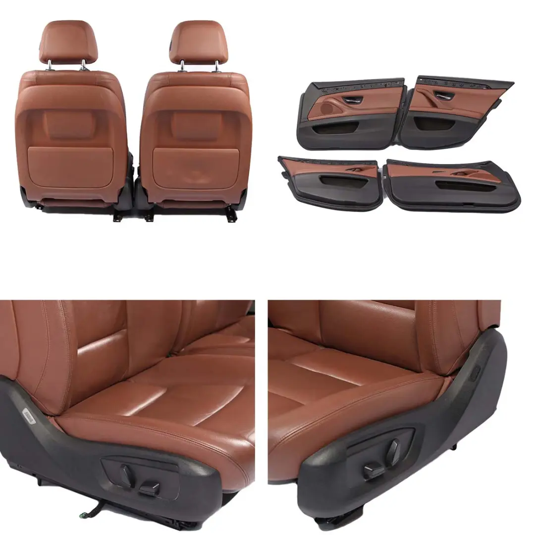 Seats BMW F10 LCI Heated Brown Leather Interior Front Rear Seat With Door Cards to with Part number 7350131 Seats BMW F10 LCI Heated Brown Leather Interior Front Rear Seat With Door Cards - SKU 7350131-1 - Part number 7350131