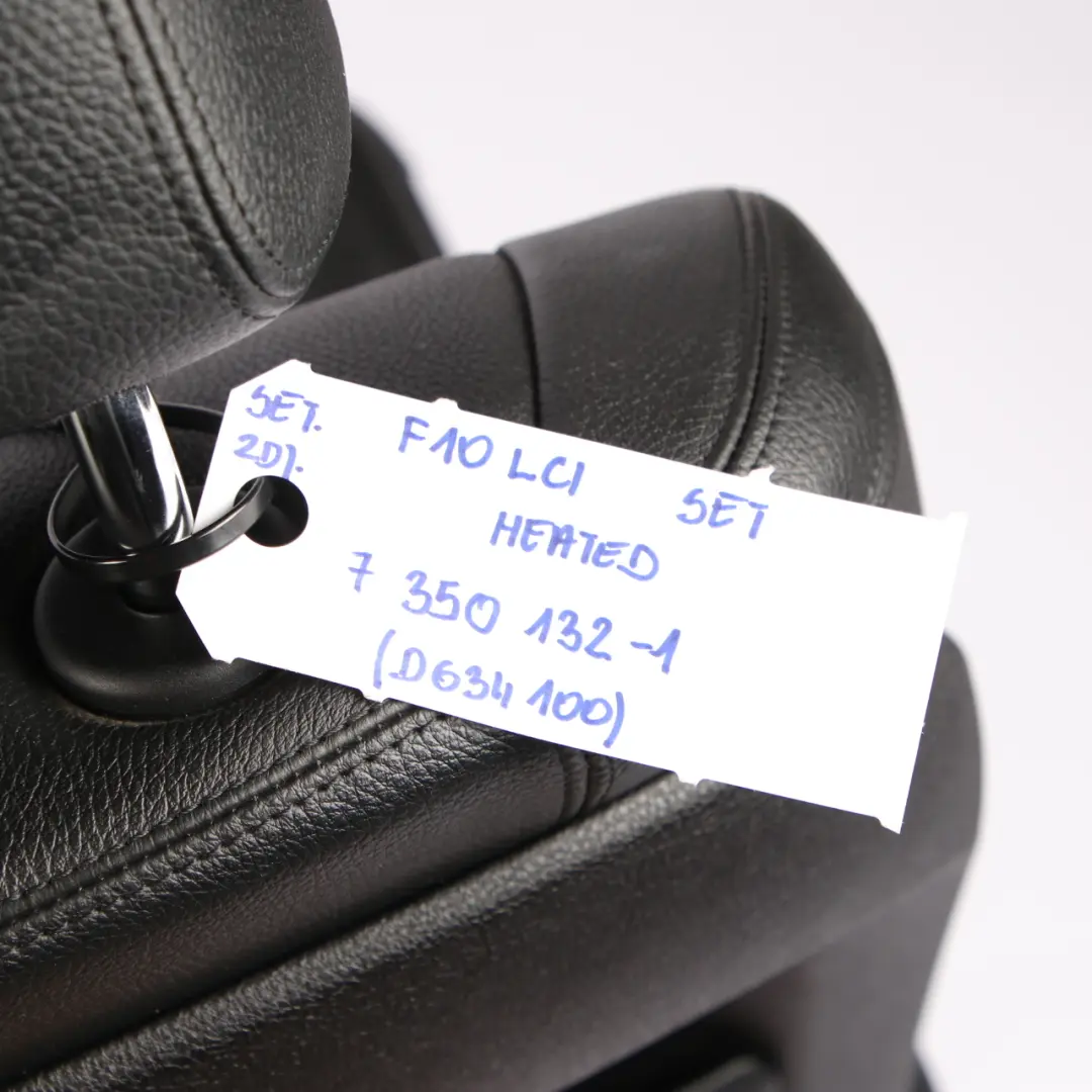 BMW F10 LCI Heated Black Leather Interior Seats Front Rear Seat With Door Cards - SKU 7350132-1 - Part number 7350132