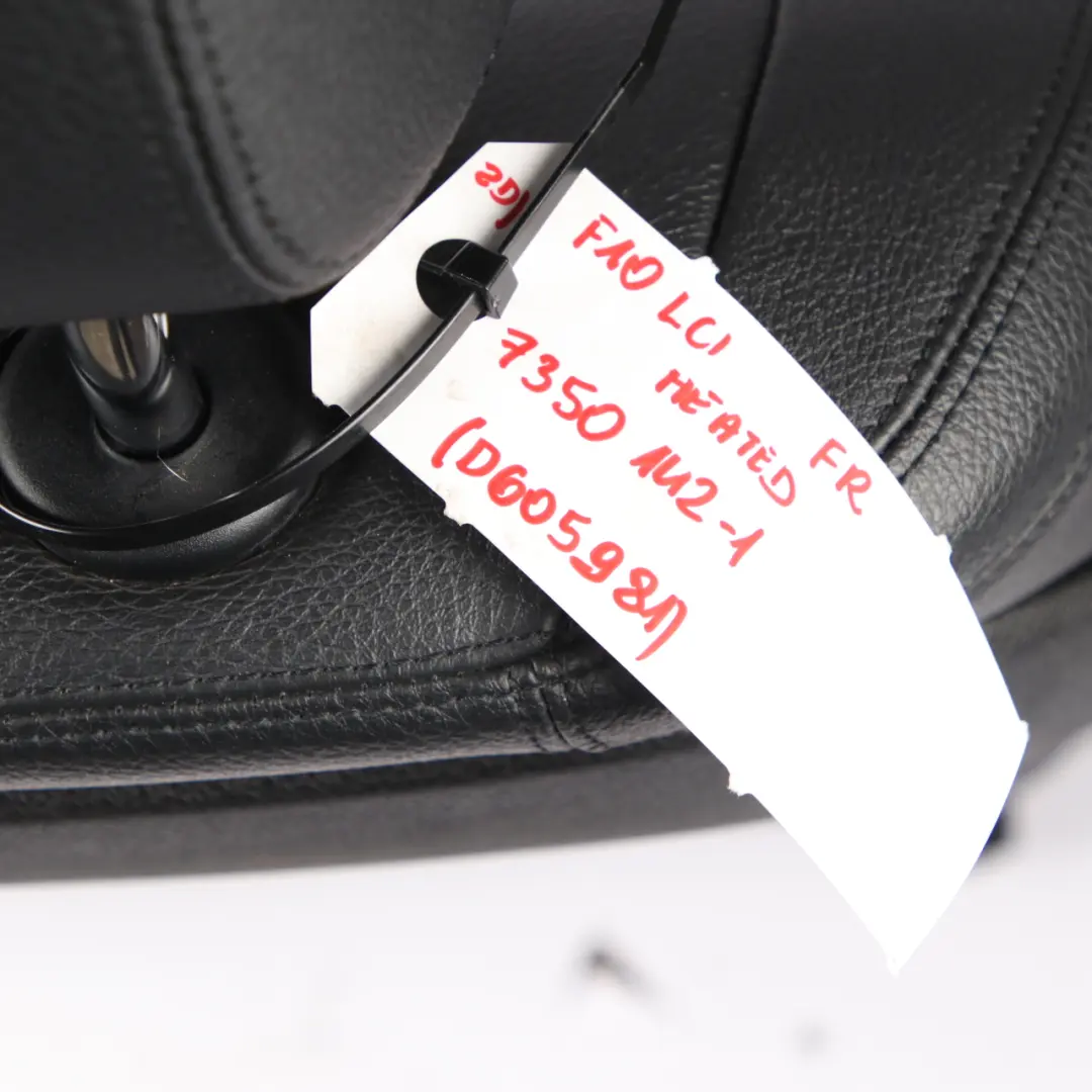  Sedile Anteriore BMW F10 F11 LCI Destro Riscaldato In Pelle Dakota Nero Interno - SKU 7350142-1 - Numero di parte 7350142
