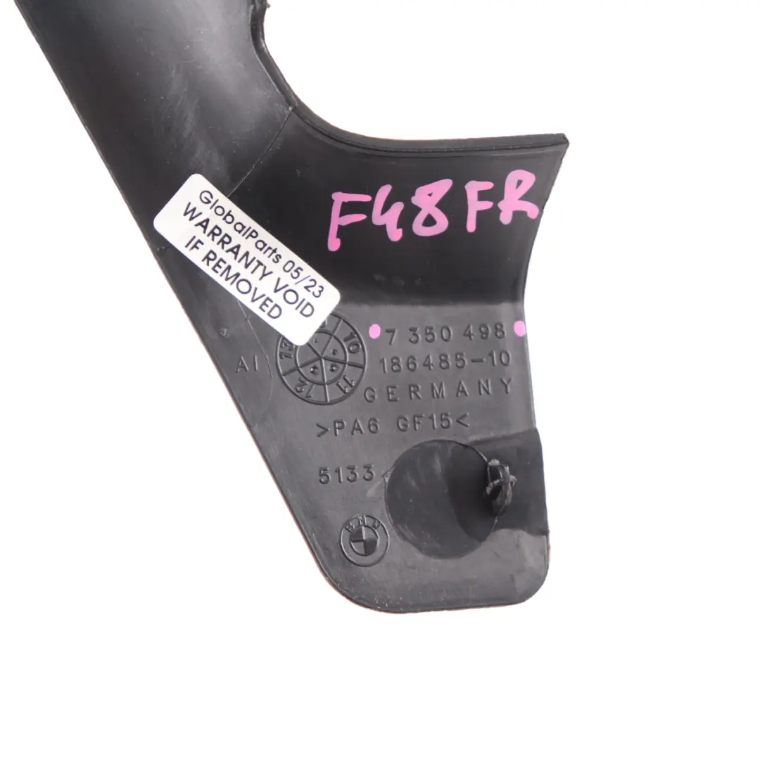 Osłona Ramka Szyb Drzwi Przód Prawa do BMW X1 F48 o numerze 7350498 BMW X1 F48 Osłona Ramka Szyb Drzwi Przód Prawa - SKU 7350498 - Numer Części 7350498