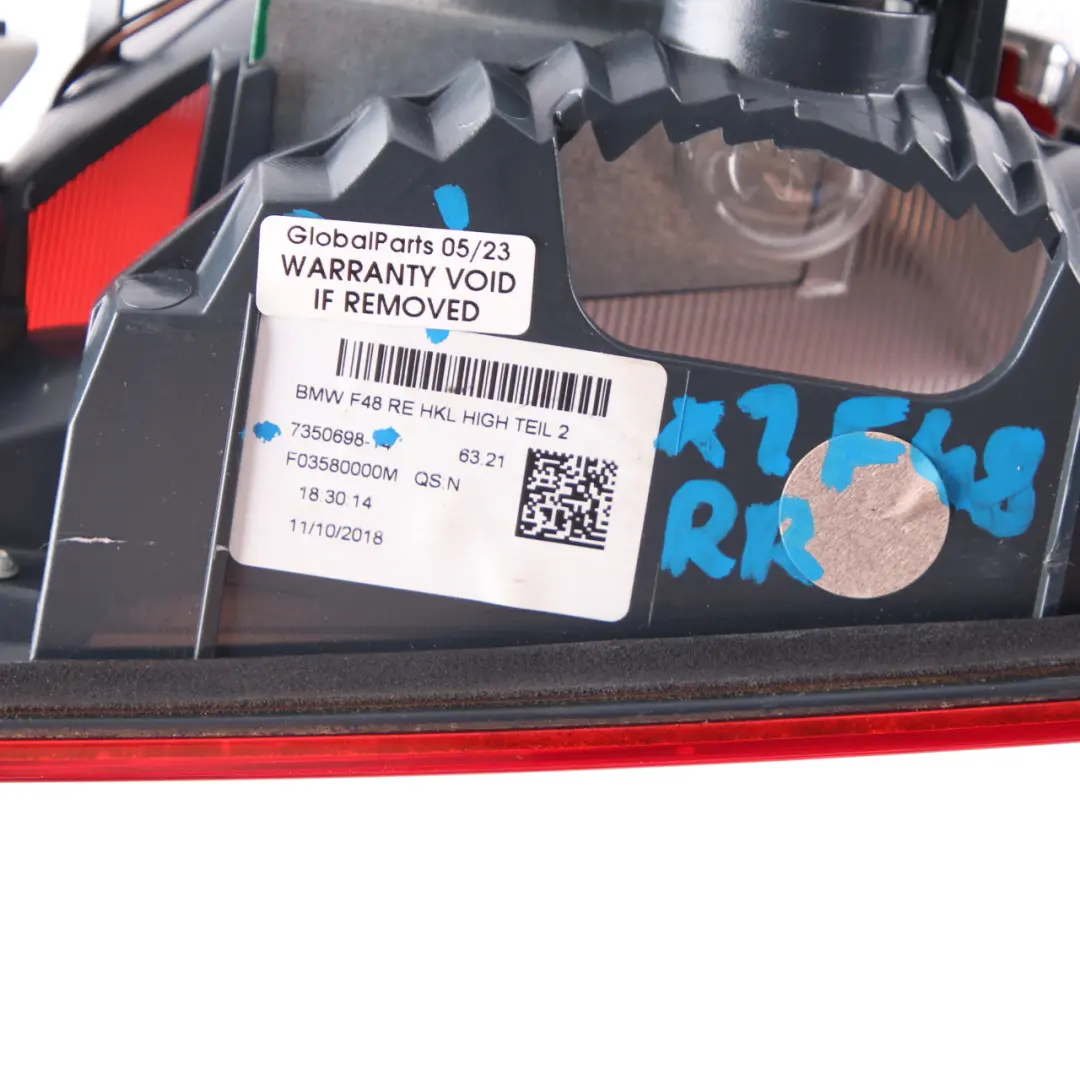 Light Lamp In Trunk Lid Boot Tailgate Right O/S to BMW X1 F48 Rear with Part number 7350698 BMW X1 F48 Rear Light Lamp In Trunk Lid Boot Tailgate Right O/S - SKU 7350698 - Part number 7350698
