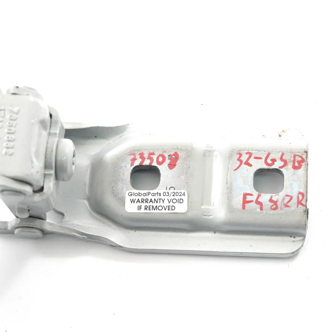 BMW X1 F48 Bisagra trasera derecha tapa maletero Gris espacial metalizado A52 - SKU 7350830-GSB - Número de pieza 7350832