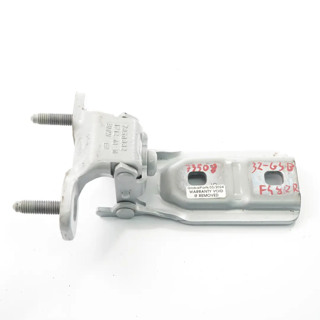 BMW X1 F48 Bisagra trasera derecha tapa maletero Gris espacial metalizado A52 - SKU 7350830-GSB - Número de pieza 7350832