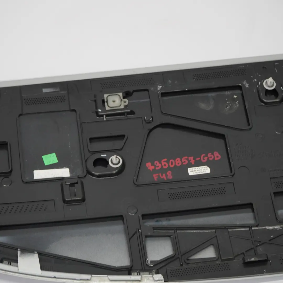 Boot Trunk Lid Spoiler Tailgate Panel Glacier Silver Metallic - A83 to BMW X1 F48 with Part number 7350857 BMW X1 F48 Boot Trunk Lid Spoiler Tailgate Panel Glacier Silver Metallic - A83 - SKU 7350857-GSB - Part number 7350857