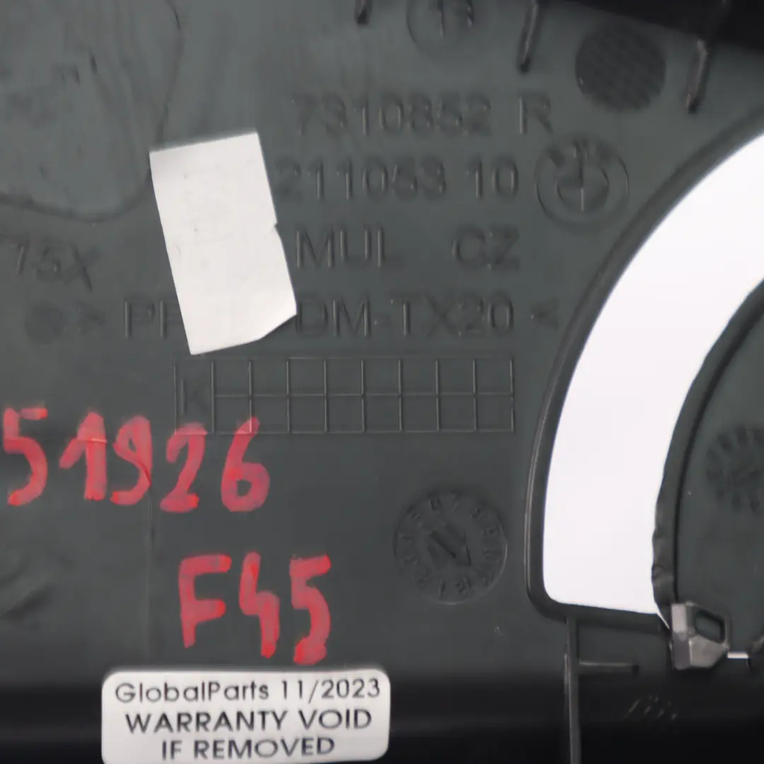 BMW F45 F48 Sitzabdeckung Vorne Rechts Trim Panel Außen Schwarz - SKU 7351926 - Teilenummer 7351926