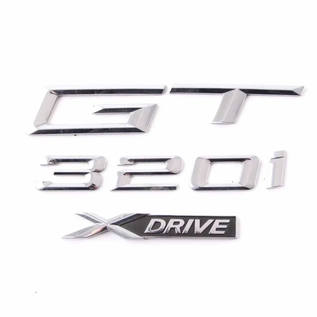 BMW F34 GT Lettering Emblem 320i xDrive Rear Boot Trunk Tailgate Adhered - SKU 7351963 - Part number 7351963