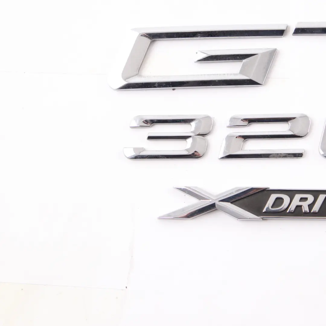 Lettering Emblem 320i xDrive Rear Boot Trunk Tailgate Adhered to BMW F34 GT with Part number 7351963 BMW F34 GT Lettering Emblem 320i xDrive Rear Boot Trunk Tailgate Adhered - SKU 7351963 - Part number 7351963