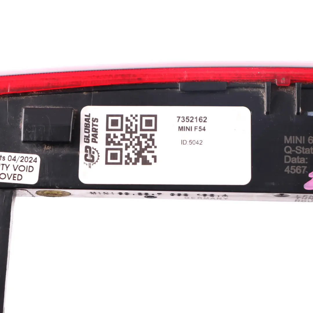 Brake Light Mini F54 Clubman Third Stop Lamp Center Top Spoiler Light to with Part number 7352162 Brake Light Mini F54 Clubman Third Stop Lamp Center Top Spoiler Light - SKU 7352162 - Part number 7352162