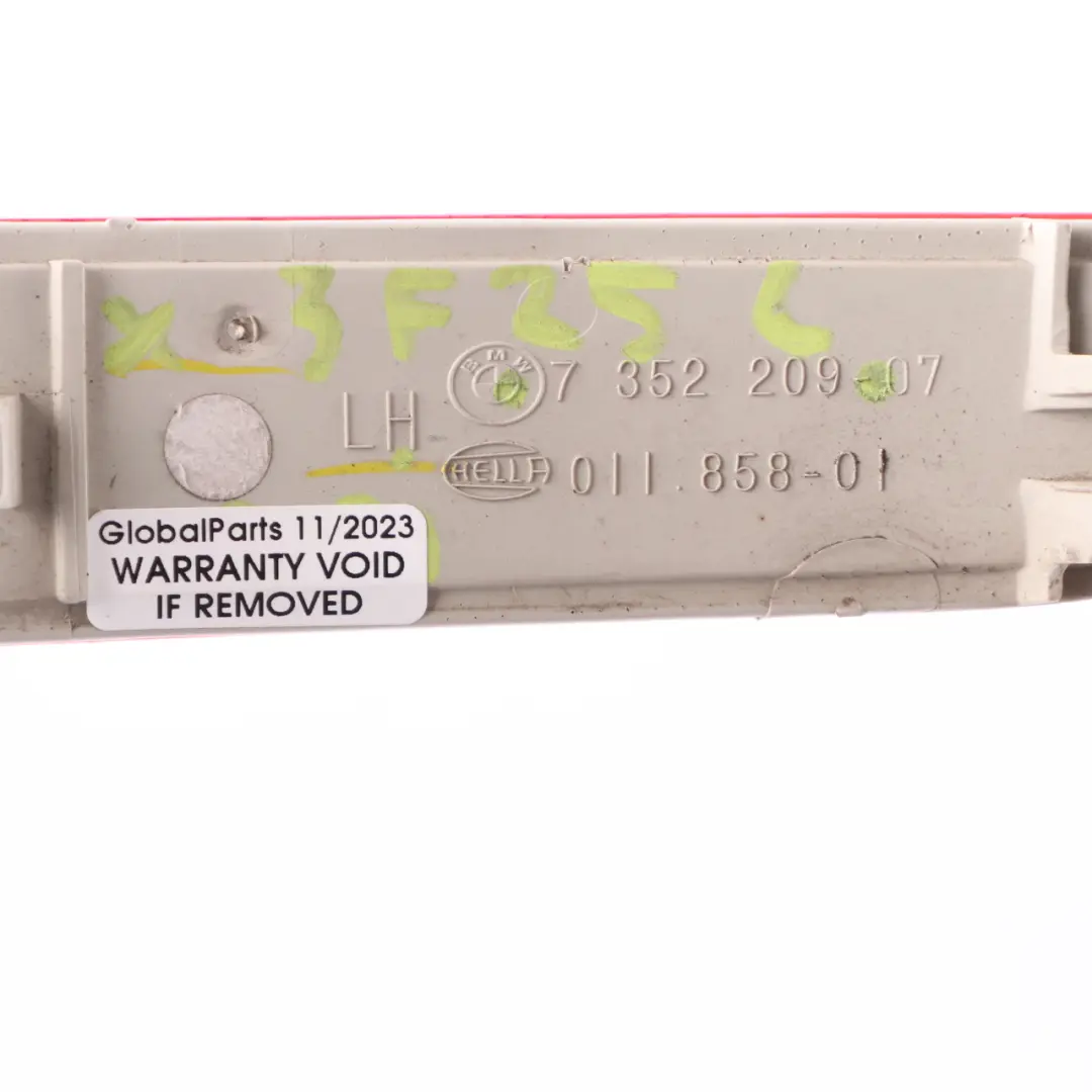 Odblask Zderzaka Tylny Lewy Tył Lewy do BMW X3 F25 o numerze 7352209 BMW X3 F25 Odblask Zderzaka Tylny Lewy Tył Lewy - SKU 7352209 - Numer Części 7352209