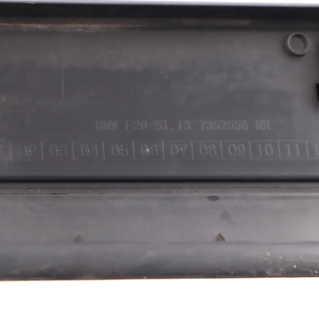 Moulure Garniture Caisse Bande Recouvrement Avant Droite pour BMW X3 F25 à propos du numéro de pièce 7352556 BMW X3 F25 Moulure Garniture Caisse Bande Recouvrement Avant Droite - SKU 7352556 - Numéro de pièce 7352556