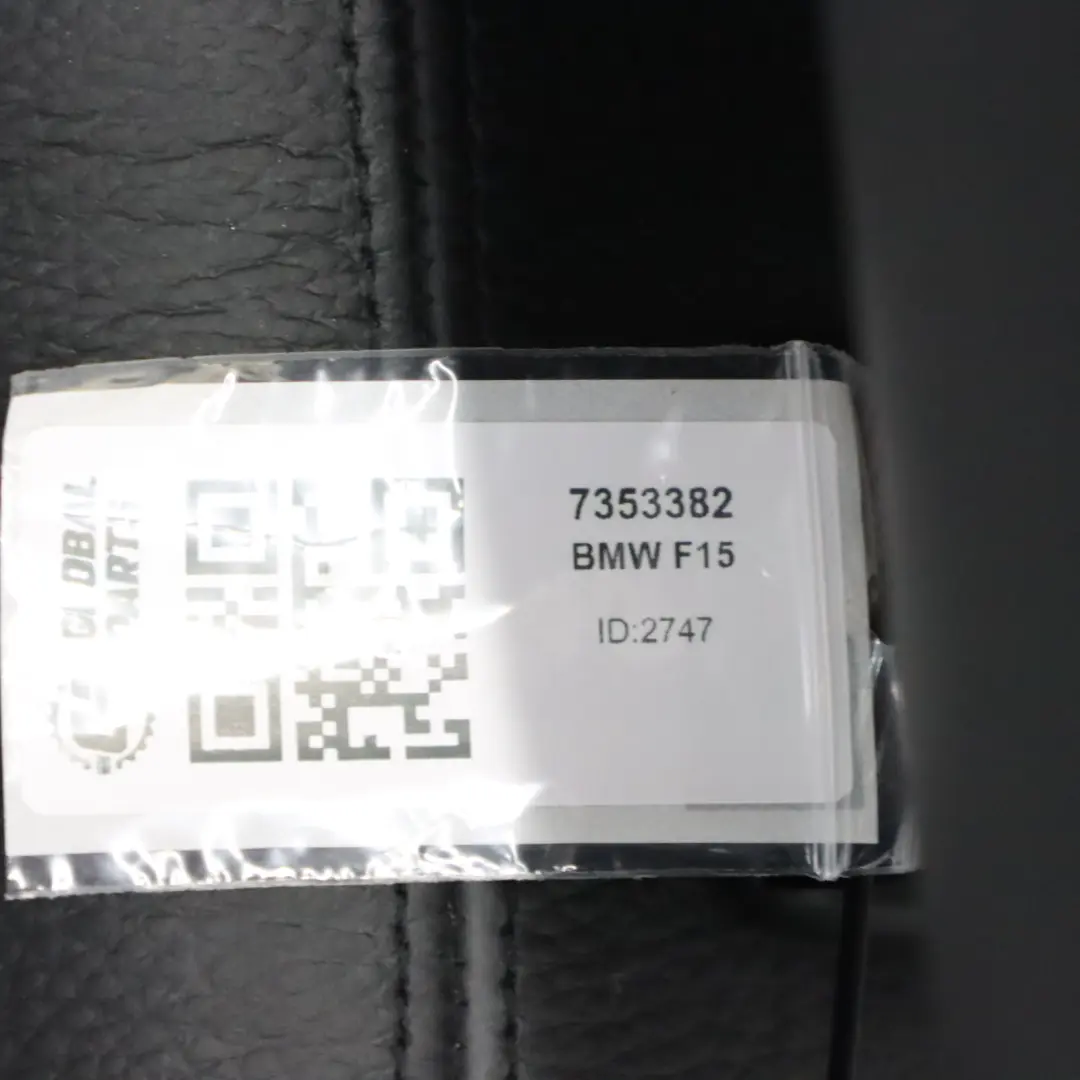 Backrest Rear right O/S Back Cover Leather Dakota Black to BMW X5 F15 Seat with Part number 7353382 BMW X5 F15 Seat Backrest Rear right O/S Back Cover Leather Dakota Black - SKU 7353382 - Part number 7353382