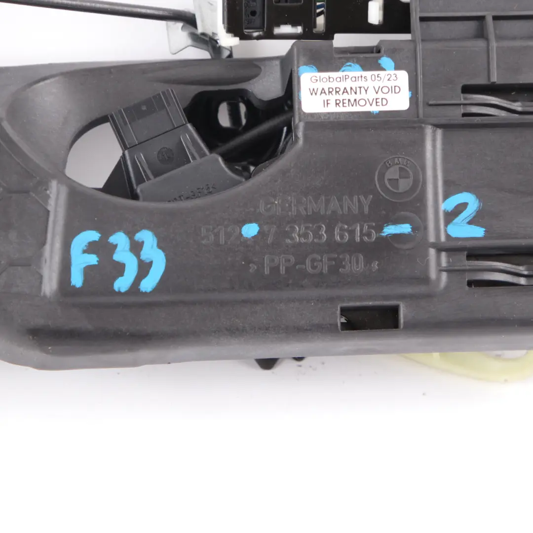 Mecanismo Bloqueo Portón Trasero Maletero para BMW E93 F33 Convertible con número de pieza 7353615 BMW E93 F33 Convertible Mecanismo Bloqueo Portón Trasero Maletero - SKU 7353615-2 - Número de pieza 7353615