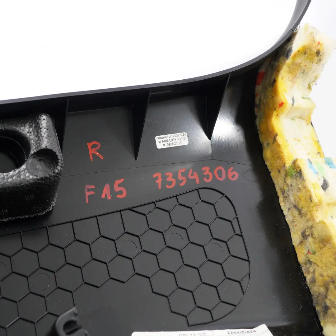  Tapa Columna B BMW F15 F85 Embellecedor Panel Inferior Derecha Negro - SKU 7354306 - Número de pieza 7354306