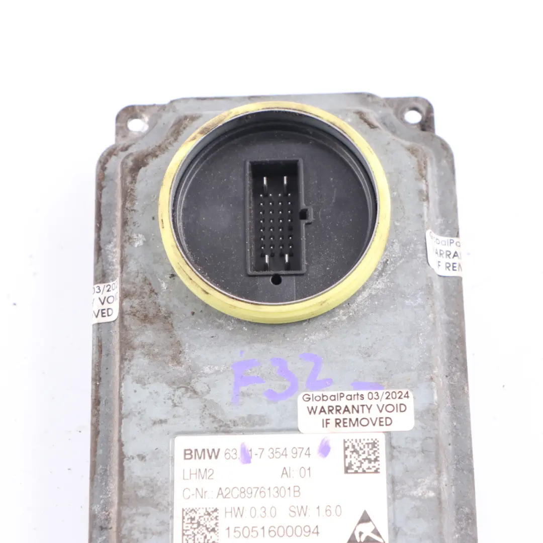 Module Phares BMW F32 F33 F10 F11 LCI LED Ballast Control Unit pour à propos du numéro de pièce 7354974 Module Phares BMW F32 F33 F10 F11 LCI LED Ballast Control Unit - SKU 7354974 - Numéro de pièce 7354974