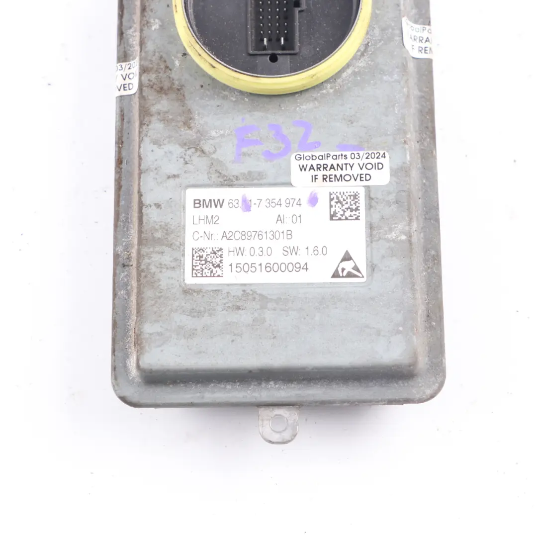 Scheinwerfermodul BMW F32 F33 F10 F11 LCI LED Ballast Steuergerät für mit Teilenummer 7354974 Scheinwerfermodul BMW F32 F33 F10 F11 LCI LED Ballast Steuergerät - SKU 7354974 - Teilenummer 7354974