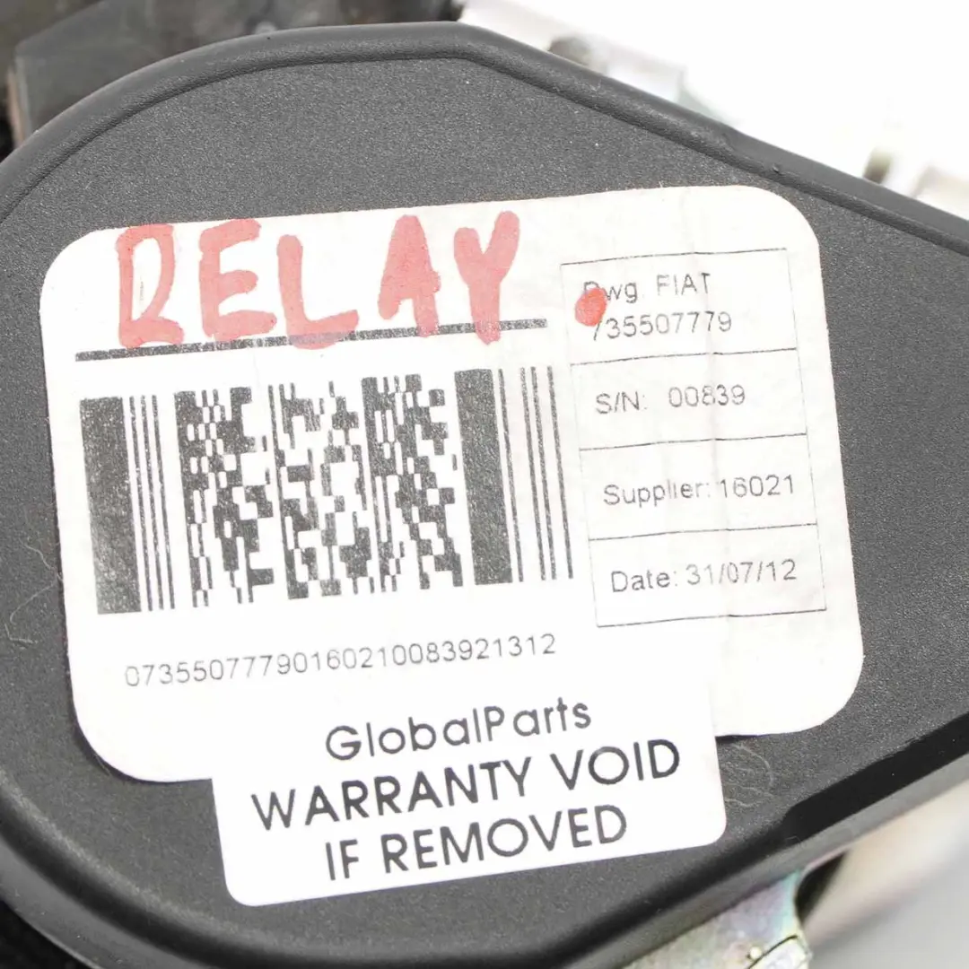 Cintura sicurezza Fiat Ducato Peugeot Boxer Cintura sicurezza lato per con numero di parte 735507779 Cintura sicurezza Fiat Ducato Peugeot Boxer Cintura sicurezza lato - SKU 735507779 - Numero di parte 735507779