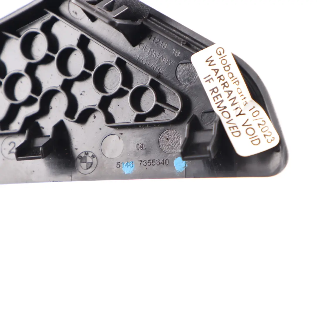 BMW G11 Rear Seatbelt Trim Cover Right O/S Seat Belt Outlet Guide Black - SKU 7355340 - Part number 7355340