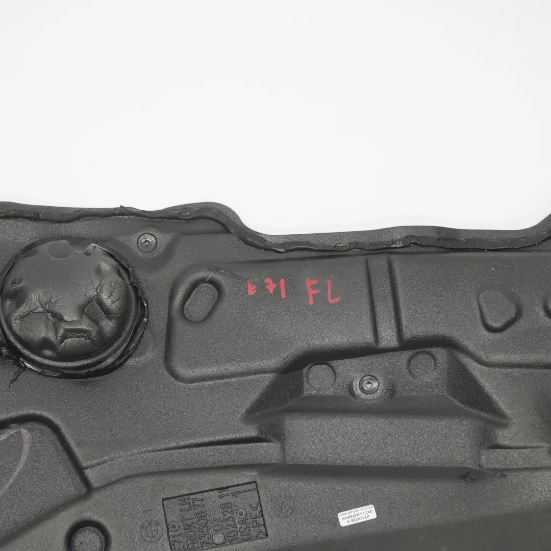 Aislamiento Acústico Puerta Delantera Izquierda Aislante 7350877 para BMW X6 E71 con número de pieza 7355619 BMW X6 E71 Aislamiento Acústico Puerta Delantera Izquierda Aislante 7350877 - SKU 7355619 - Número de pieza 7355619