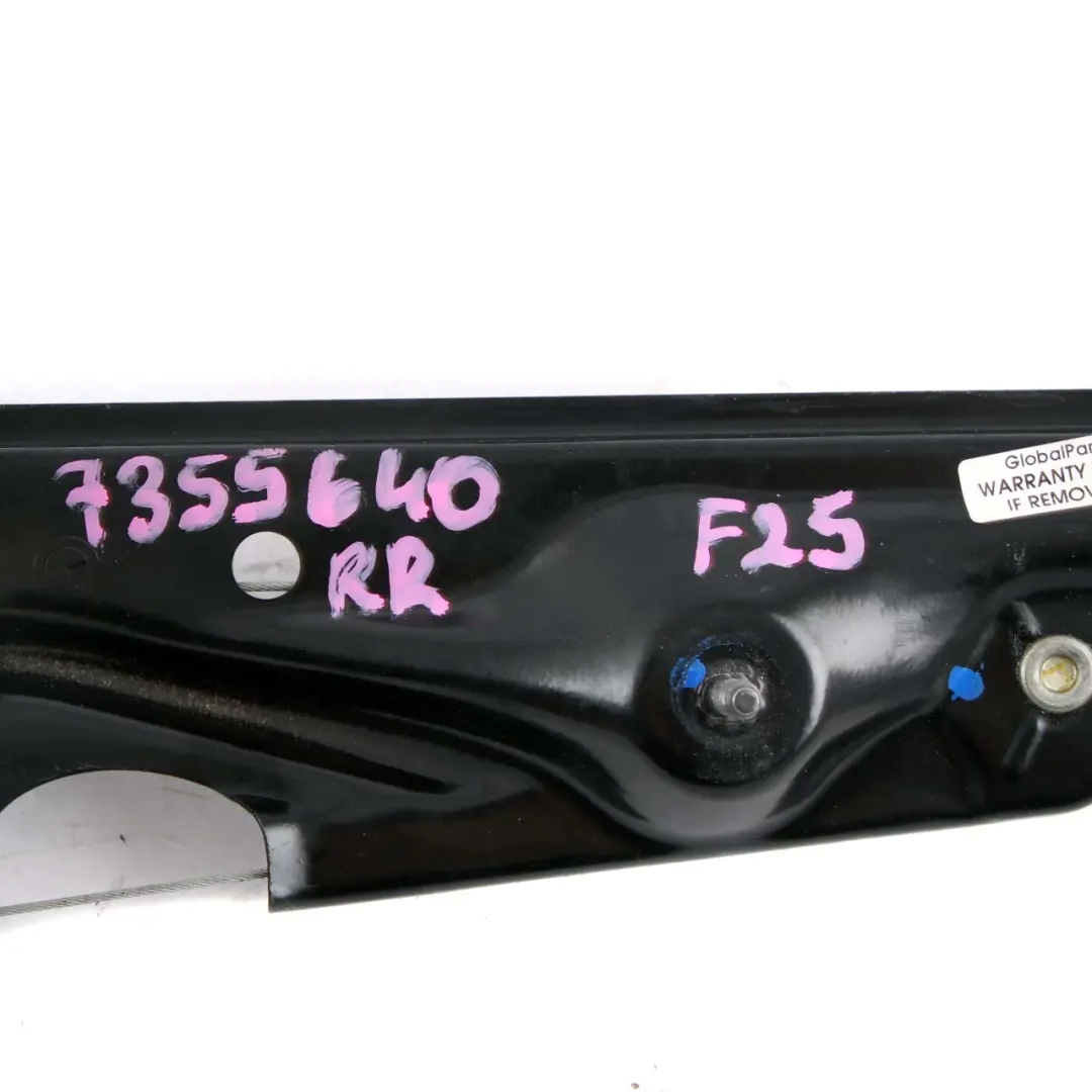 Window Lifter Regulator With Motor Rear Right Module BMW X3 F25 - SKU 7355640 - Part number 7355640