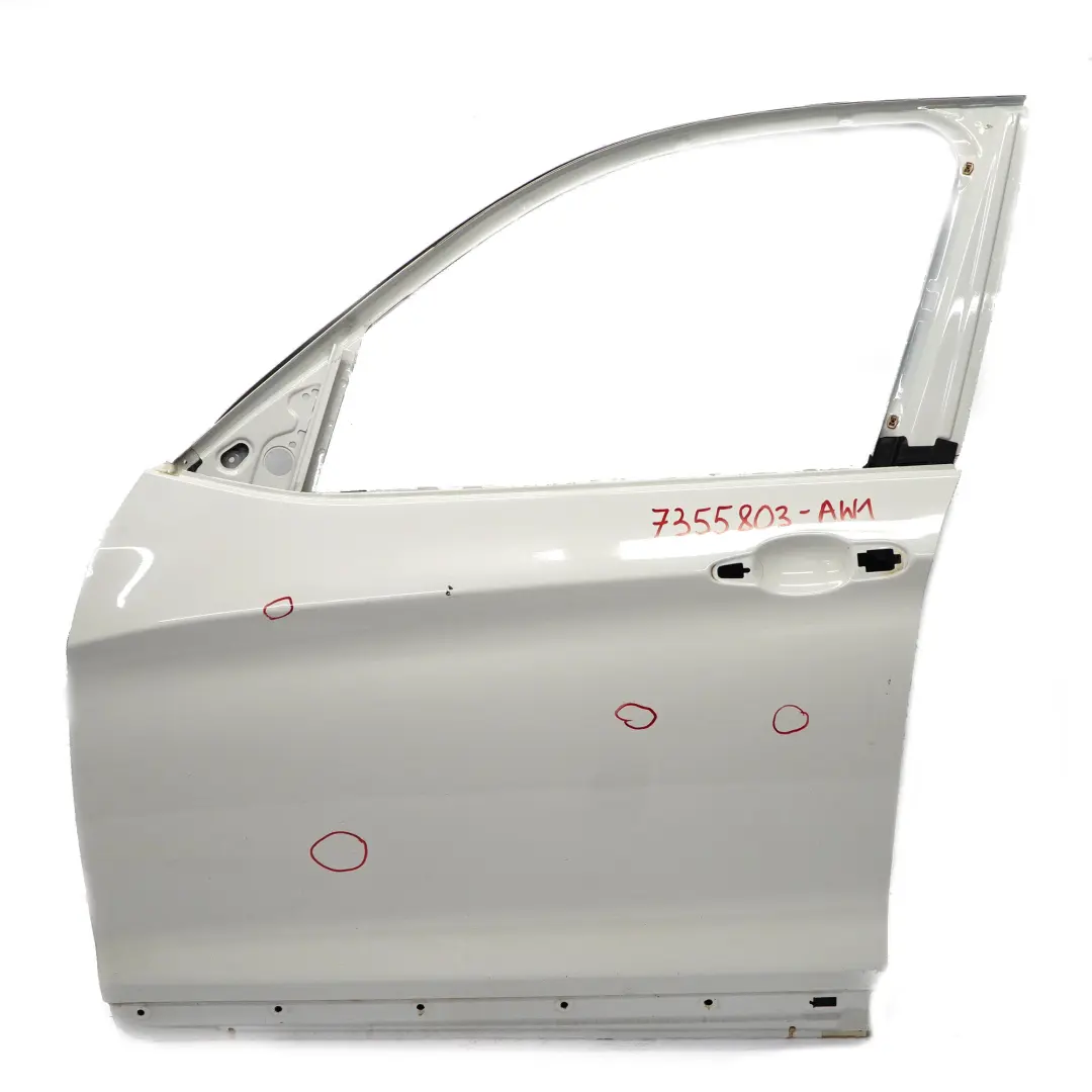 Door Front Left N/S Alpinweiss Alpine White 3 - 300 to BMW X3 F25 with Part number 7355803 BMW X3 F25 Door Front Left N/S Alpinweiss Alpine White 3 - 300 - SKU 7355803-AW1 - Part number 7355803