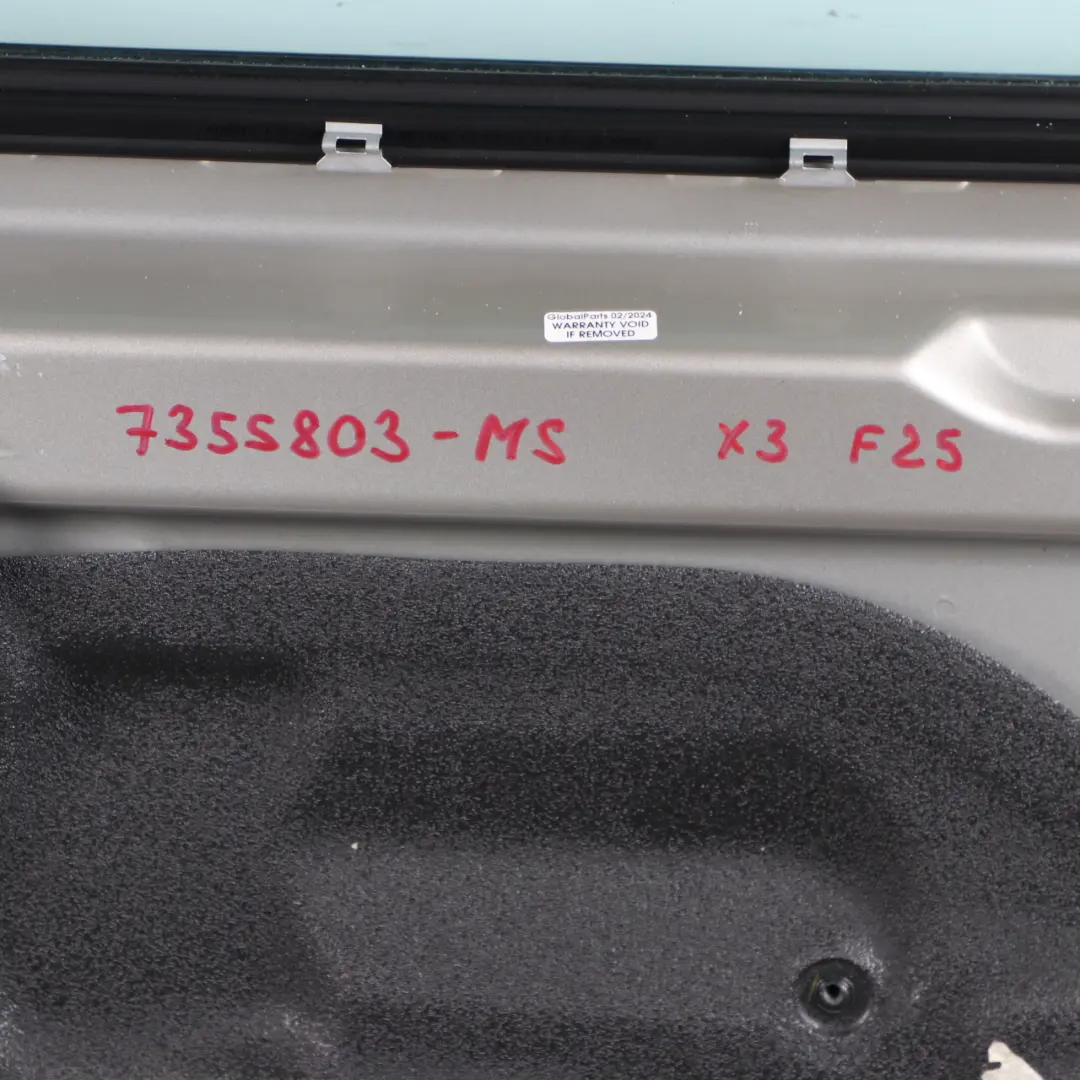 Door Front Left N/S Mineralsilber Silver Metallic - A14 to BMW X3 F25 with Part number 7355803 BMW X3 F25 Door Front Left N/S Mineralsilber Silver Metallic - A14 - SKU 7355803-MS - Part number 7355803