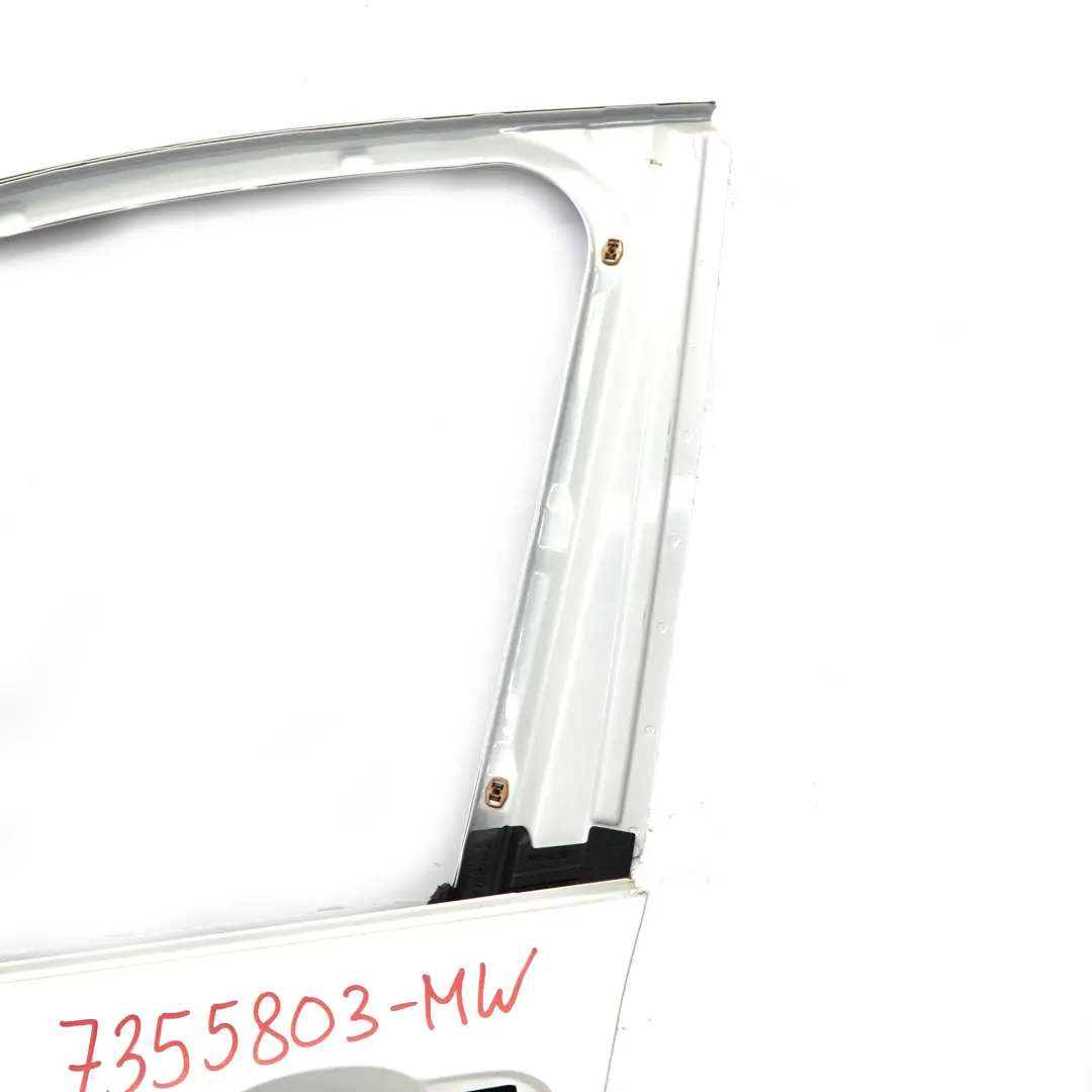 Door Front Left N/S Mineralweiss White Metallic - A96 to BMW X3 F25 with Part number 7355803 BMW X3 F25 Door Front Left N/S Mineralweiss White Metallic - A96 - SKU 7355803-MW - Part number 7355803