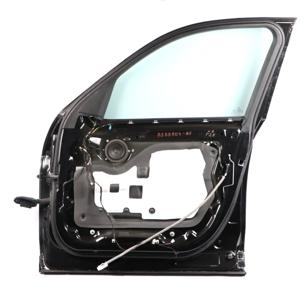Door Front Right O/S Black Sapphire Metallic - 475 to BMW X3 F25 with Part number 7355804 BMW X3 F25 Door Front Right O/S Black Sapphire Metallic - 475 - SKU 7355804-BS - Part number 7355804
